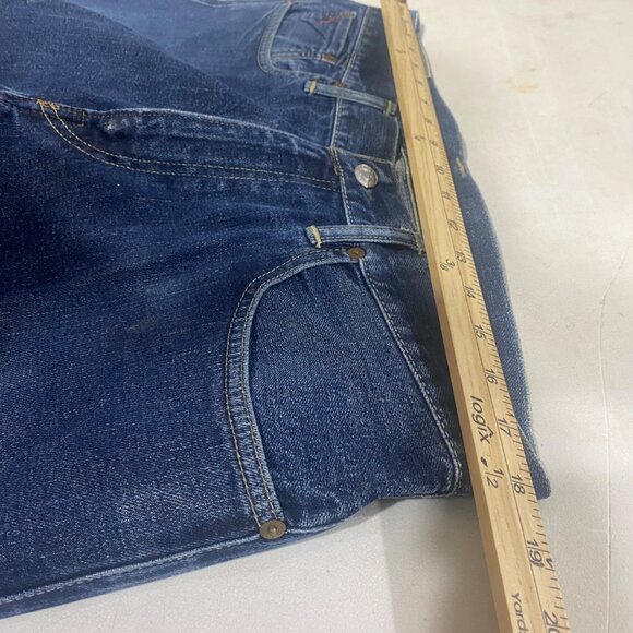 Polo Ralph Lauren Denim Jeans Authentic Dungarees Mens 36x30 Blue Straight Fit C - Picture 8 of 11